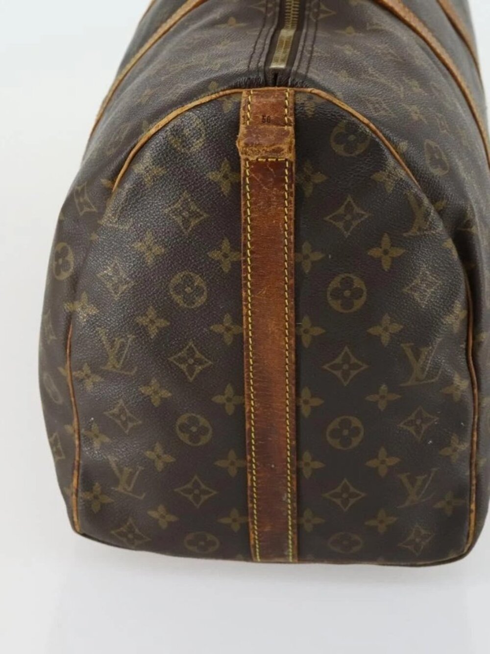 LOUIS VUITTON Monogram Keepall Bandouliere 50 Boston Bag M41416 LV Auth 158742 - Picture 6 of 16